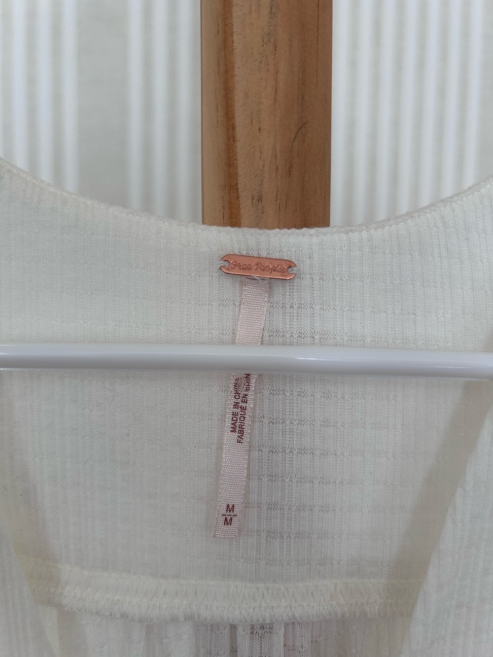 Free People Beach Bound Ruched Top Ivory White Women’s Size Medium NWOT - Picture 6 of 8
